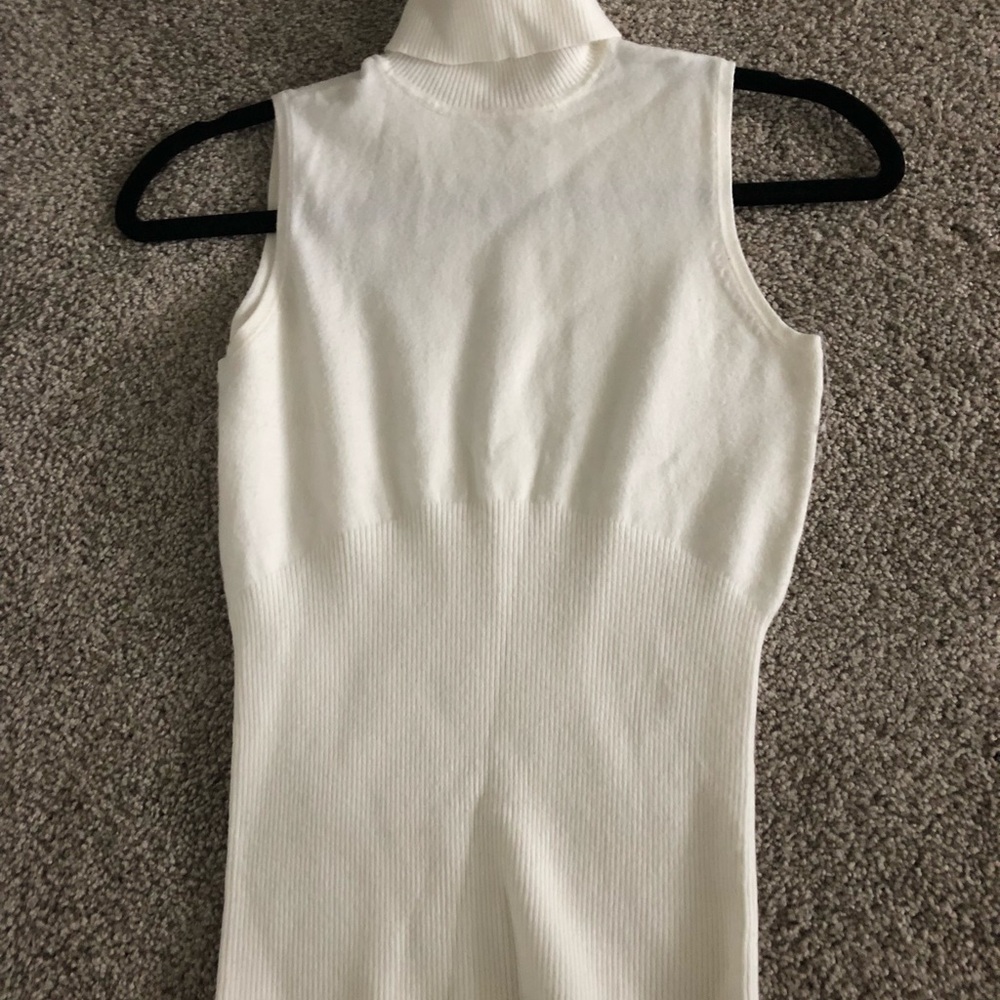 Winter white knit turtleneck sweater